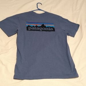 Men's PATAGONIA baby blue Responsibili Tee size Medium